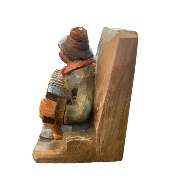 ANRI Wood Carved  6" Bookends Musicians Italy 1850’s - Picture 11 of 11